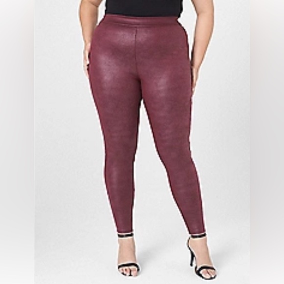 Pull-On High-Rise Coated Ponte Leggings - Picture 1 of 4